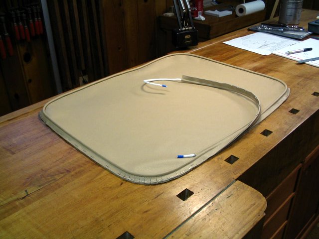Top Panel of Pillow With Unfinished Welting